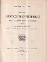 Delle prestazioni enfiteutiche nelle varie parti d'Italia