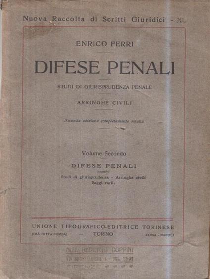 Difese penali vol II - Enrico Ferri - copertina