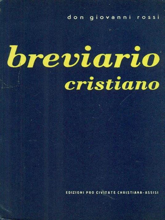 Breviario cristiano - Giovanni Rossi - copertina