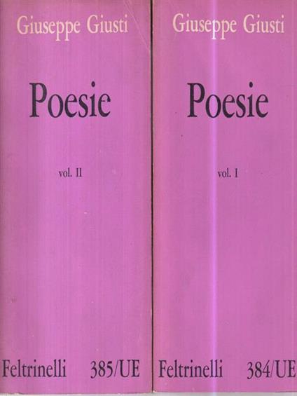 Poesie vol I e II - Giuseppe Giusti - copertina