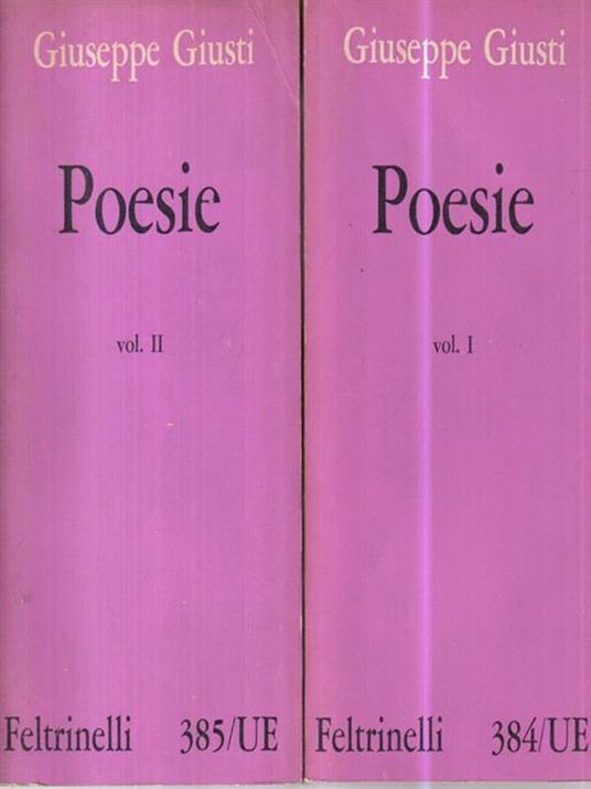 Poesie vol I e II - Giuseppe Giusti - copertina