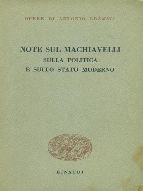 Note sul Macchiavelli sulla politica e sullo stato moderno - Antonio Gramsci - copertina