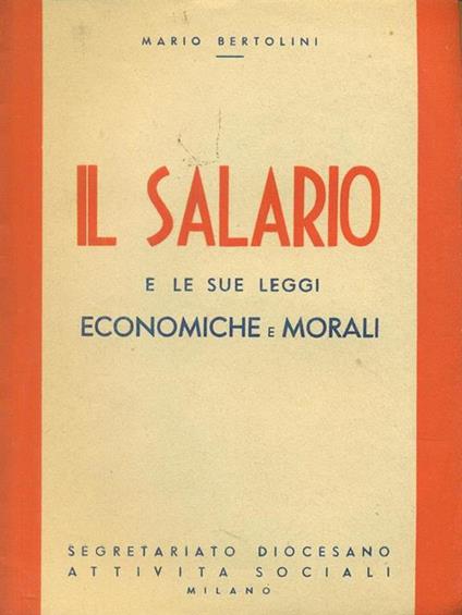 Il  salario - Mario Bertolini - copertina