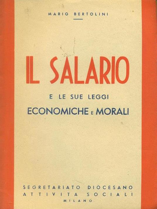 Il  salario - Mario Bertolini - copertina