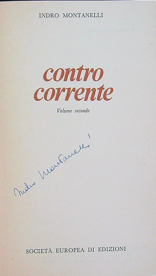 Contro corrente. Volume Secondo