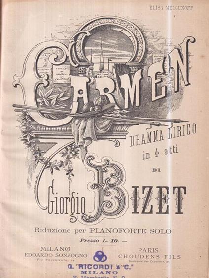Carmen. Dramma lirico in 4 atti di Giorgio Bizet - copertina