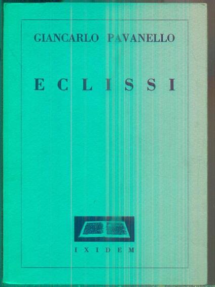 Eclissi - Giancarlo Pavanello - copertina