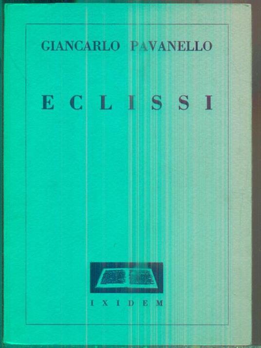 Eclissi - Giancarlo Pavanello - copertina