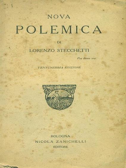Nova polemica - Lorenzo Stecchetti - copertina