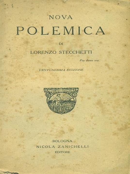 Nova polemica - Lorenzo Stecchetti - copertina