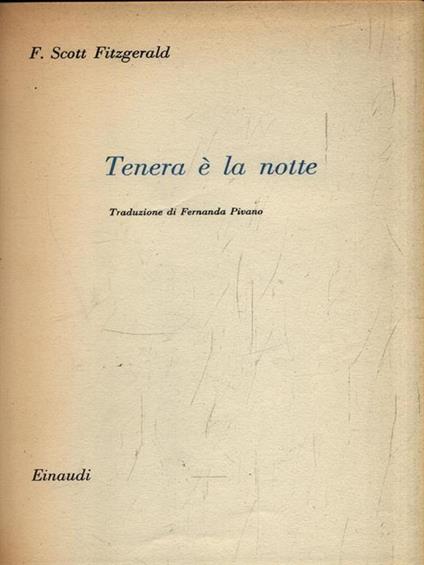 Tenera è la notte - Francis Scott Fitzgerald - copertina