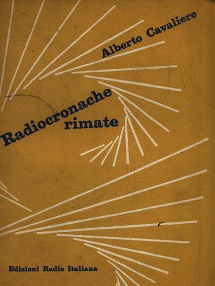 Radiocronache rimate - Alberto Cavaliere - copertina