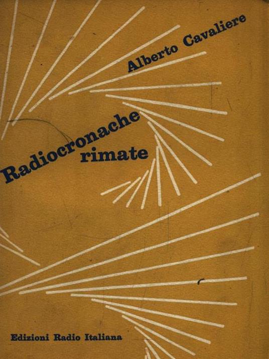 Radiocronache rimate - Alberto Cavaliere - copertina