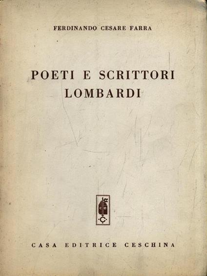 Poeti e scrittori lombardi - Ferdinando Cesare Farra - copertina