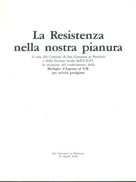 La resistenza nella nostra pianura -   - copertina