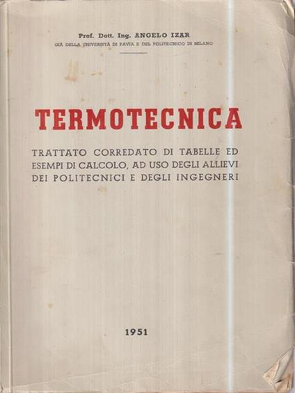 Termotecnica - Angelo Izar - copertina