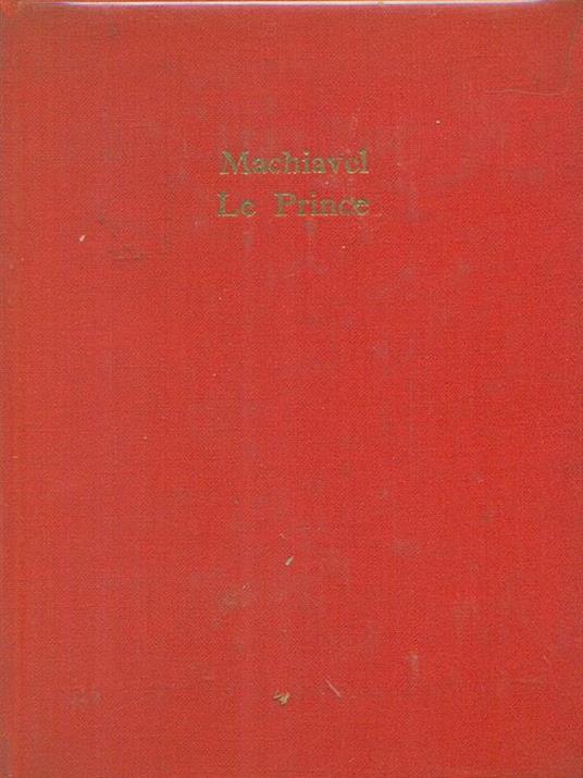 Le  Prince - Niccolò Machiavelli - copertina