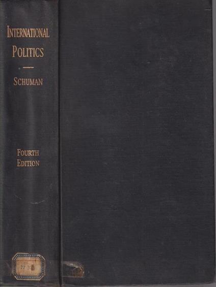 International Politics - Frederick Schuman - copertina