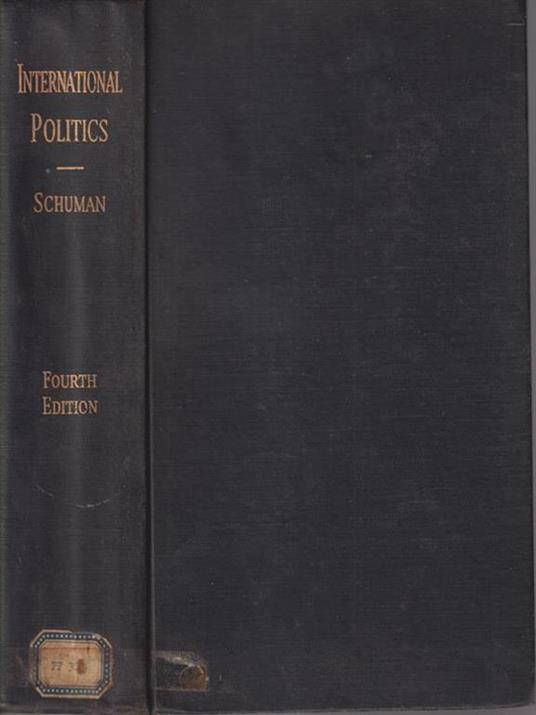 International Politics - Frederick Schuman - copertina