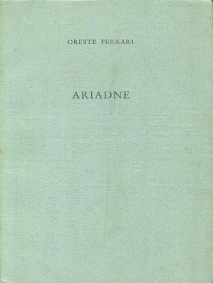 Ariadne - Oreste Ferrari - copertina