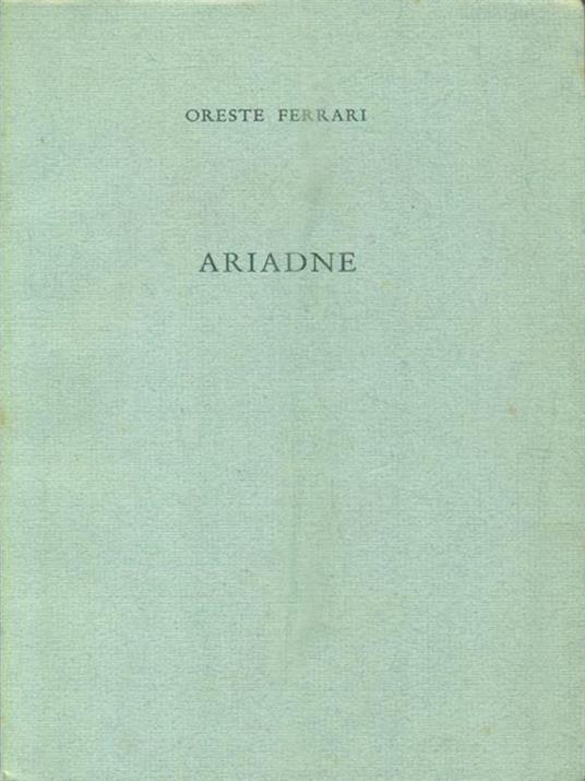 Ariadne - Oreste Ferrari - copertina