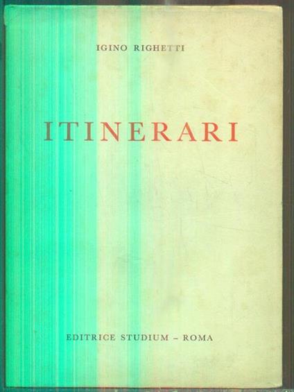 Itinerari - Igino Righetti - copertina