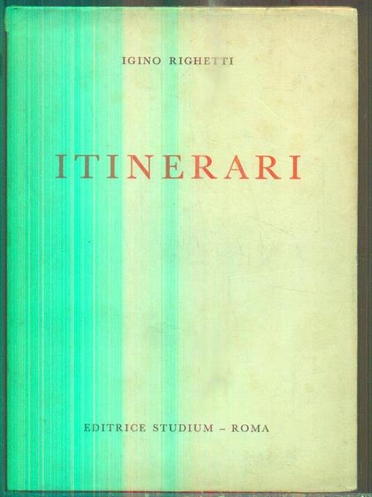 Itinerari - Igino Righetti - copertina