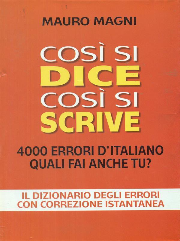 Così si dice così si scrive