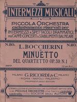 Intermezzi musicali a Piccola Orchestra. Minuetto del Quartetto op. 39 n.1