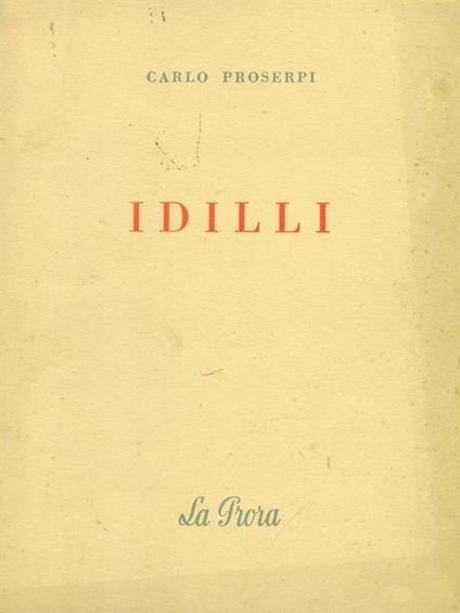 Idilli - Carlo Proserpi - copertina