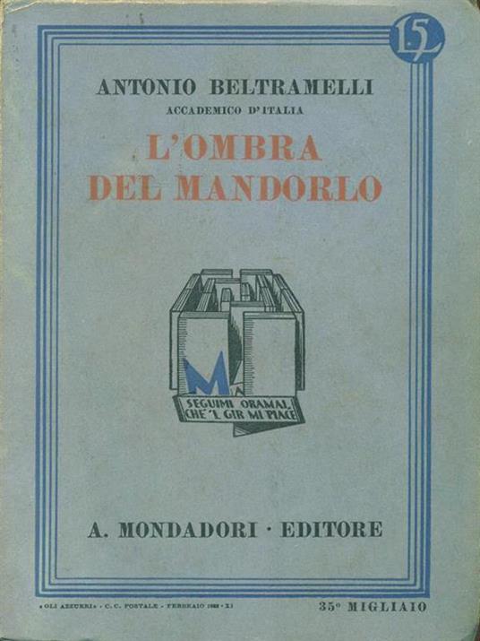 L' ombra del mandorlo - Antonio Beltramelli - copertina