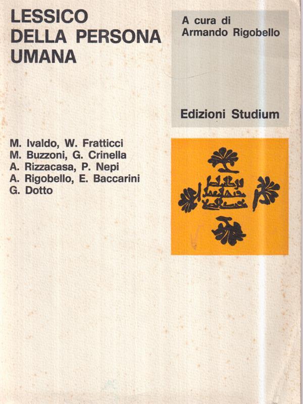 Lessico della persona umana