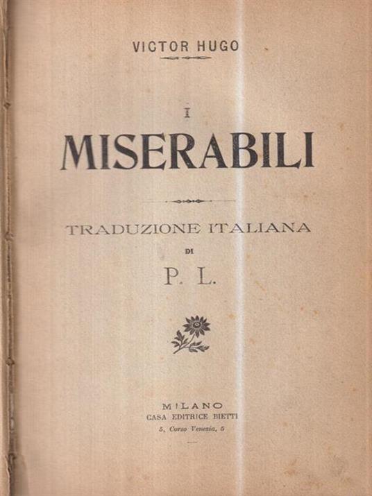 I miserabili - Victor Hugo - copertina