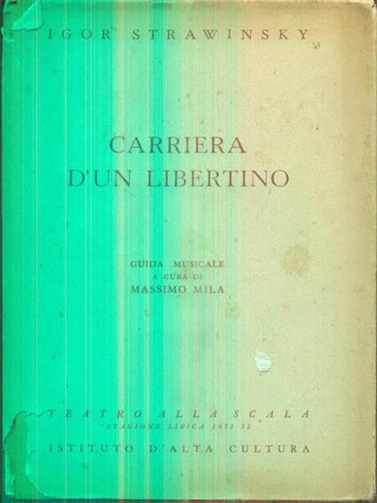 Carriera d'un libertino - Igor Strawinsky - copertina