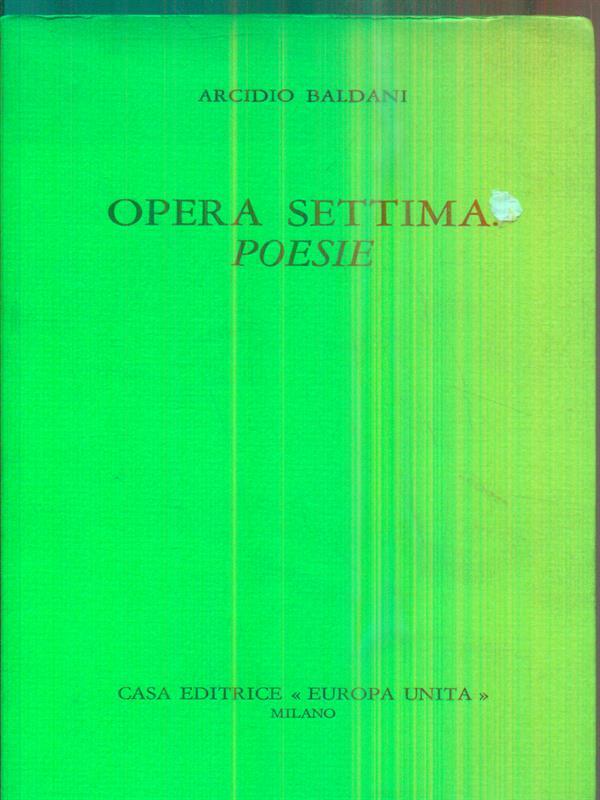 Opera settima: poesie