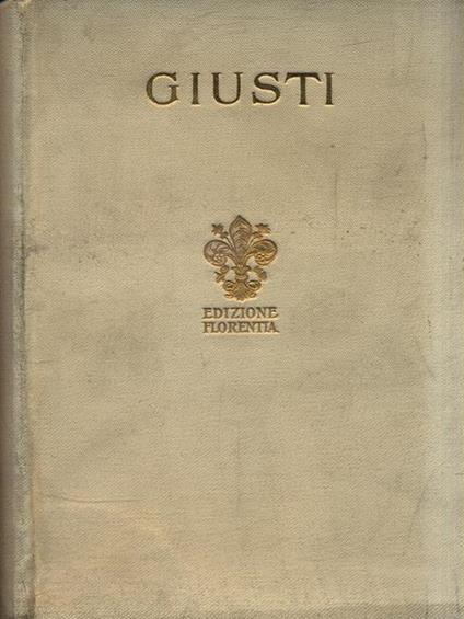 Poesie - Giuseppe Giusti - copertina