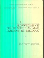 Provvedimenti per le specie animali italiane in pericolo