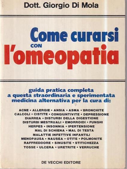Come curarsi con l'omeopatia - Giorgio Dr Di Mola - copertina