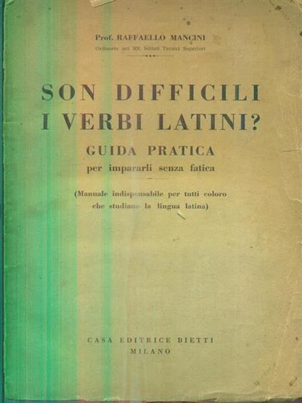 Son difficili i verbi latini? - Roberto Mancini - copertina