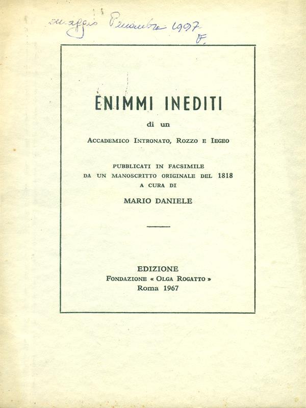 Enimmi inediti