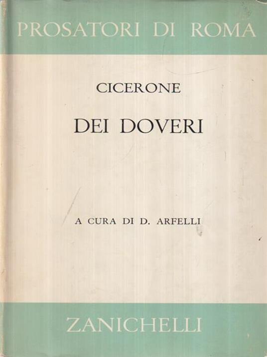 Dei doveri. Testo latino a fronte - Marco Tullio Cicerone - copertina
