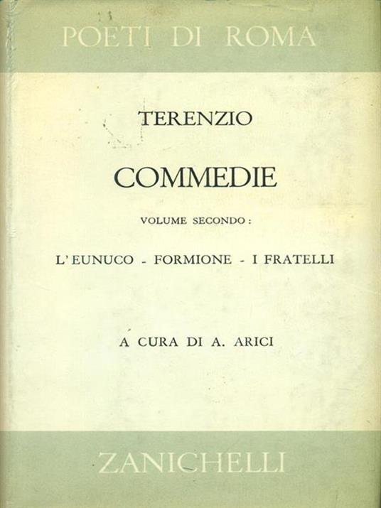 Commedie Volume 2 L'eunuco Formione I fratelli - P. Afro Terenzio - copertina