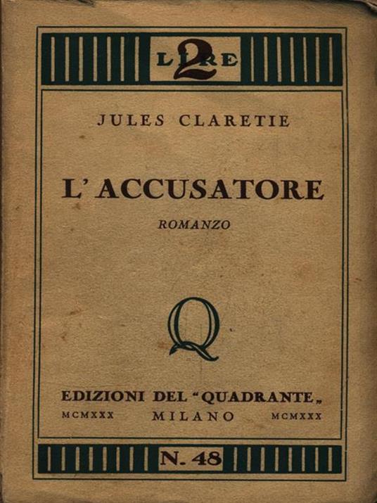 L' accusatore - Jules Claretie - copertina