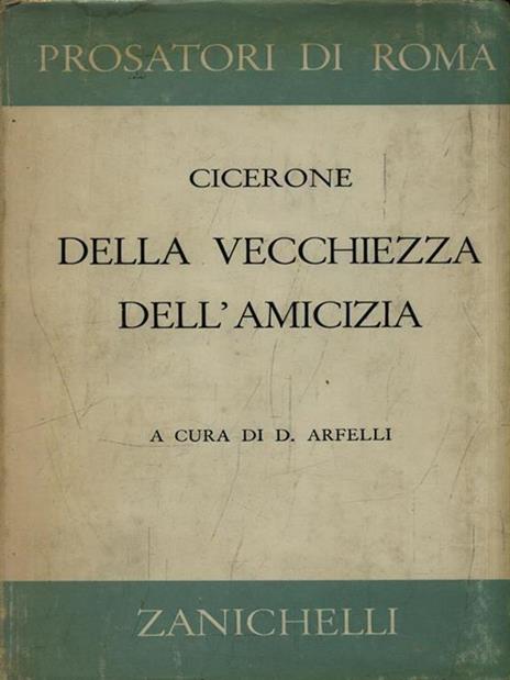 Della vecchiezza-Dell'amicizia - Marco Tullio Cicerone - copertina