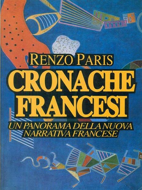 Cronache francesi - Renzo Paris - copertina