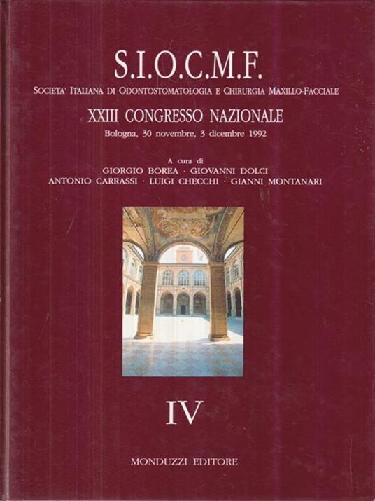 XXIII Congresso nazionale 1992 - S.I.O.C.M.F. - copertina