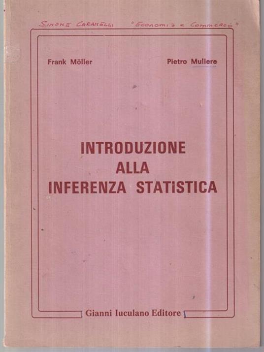 Introduzione alla inferenza statistica - Moller - copertina