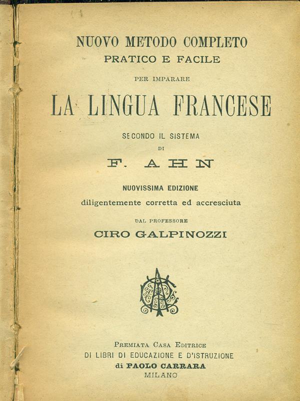 Nuovo metodo completo della lingua francese