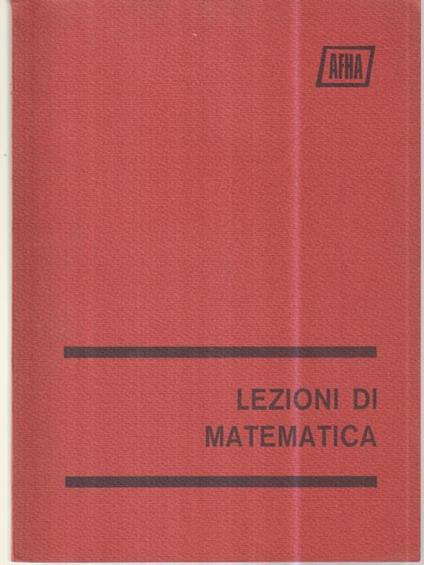 Lezioni di matematica - copertina