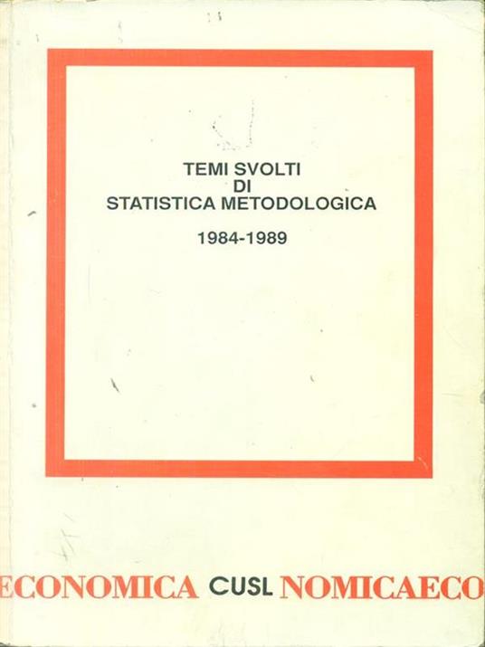 Temi svolti di statistica metodologica -   - copertina